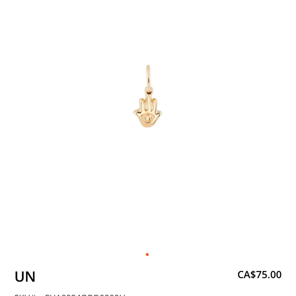 Uno de 50 Gold Charm